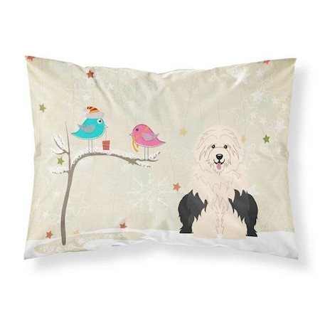 Carolines Treasures BB2568PILLOWCASE Christmas Presents Between Friends Old English Sheepdog Fabric Standard Pillowcase& BB2568PILLOWCASE